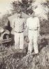 Vern Smith and Jesse Porter sheep shearing in Montana about 1930